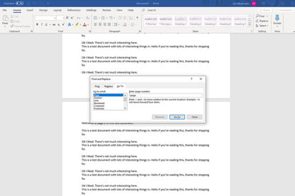 remove a page in word for mac